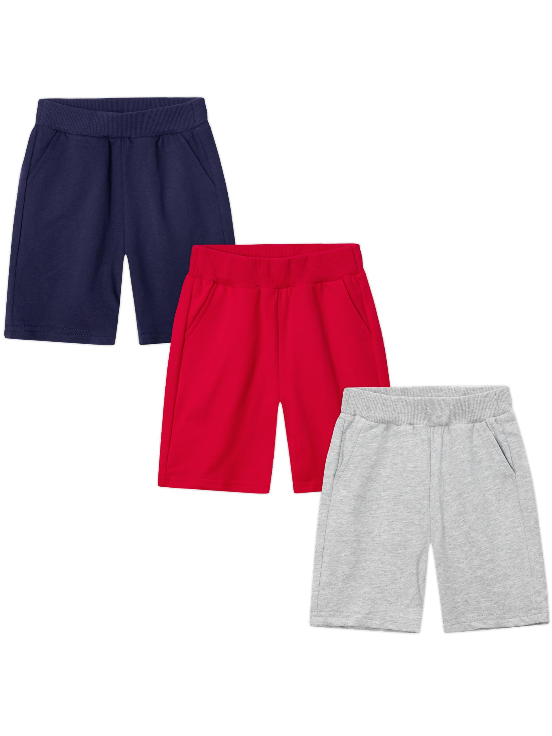 CAMLAKEE Pantalones Cortos para Niños Jogging Multipack Niño Pequeños Trajes de Fondo Suave Verano