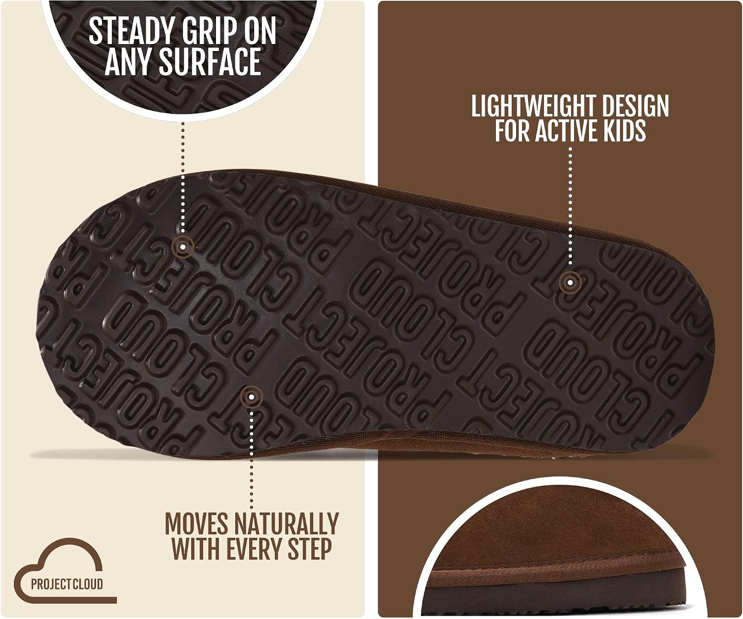  100% Genuine Leather Kids Slippers Slip on Slippers for Kids thumbnail