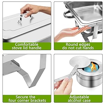 Amazon.co.jp: PRIJESSE シルバー ビュッフェ用皿 8クォート 4