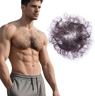 Fake Chest Hair Handmade Full Lace Body Hairs Adding Volume Enhancement of Manliness Invisible Realistic Fake Chest hair