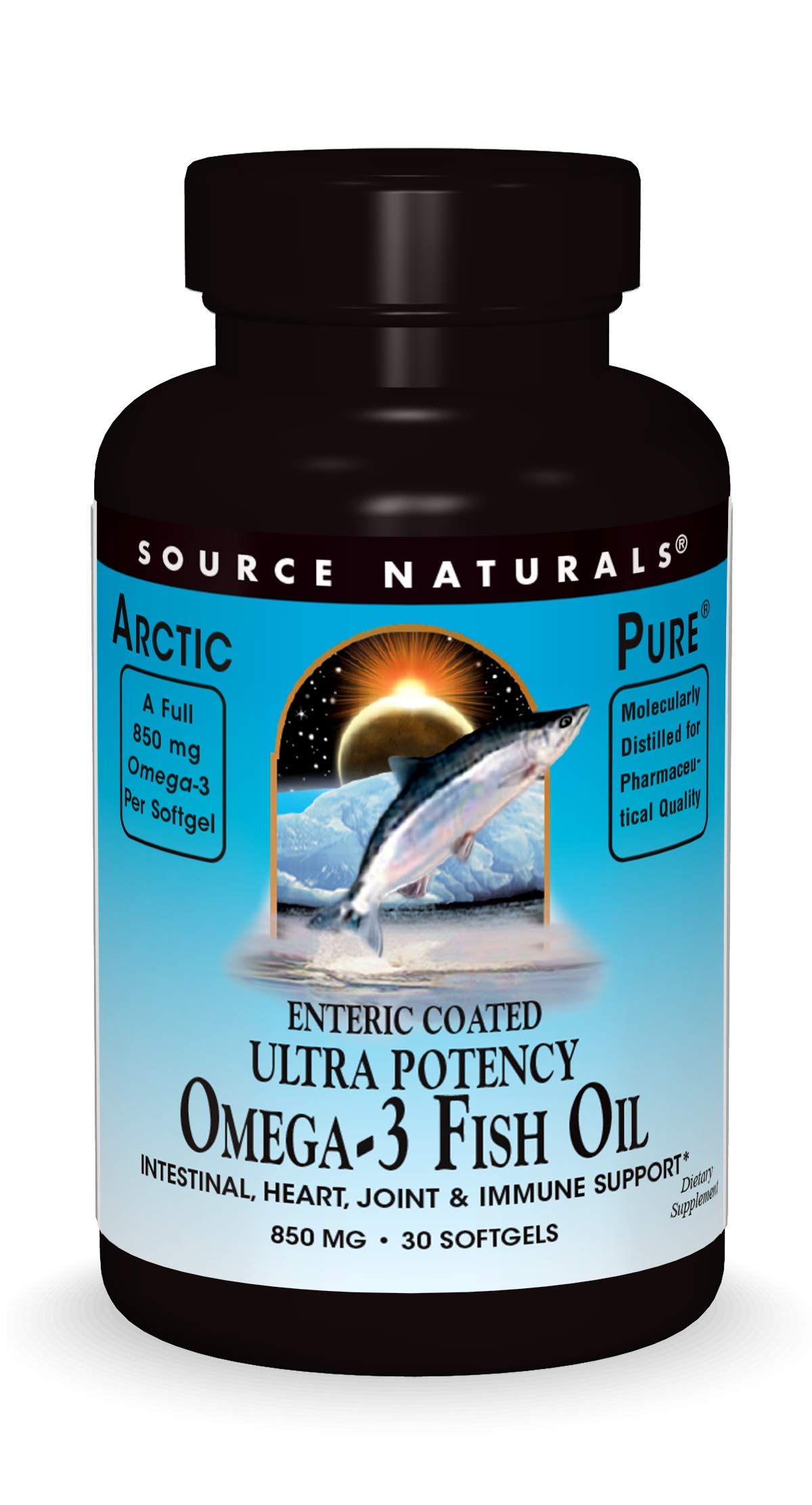 ArcticPure Enteric-Coated Ultra-Potency 850 mg Omega-3 Fish Oil - 30 Softgels