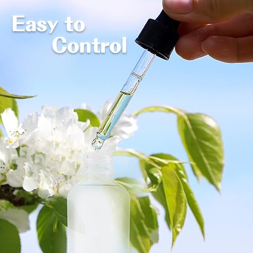 Miniatura 4 de 4 botellas con cuentagotas de vidrio ámbar de 1 oz+2 onzas, botellas de tintura con cuentagotas, botellas de aceites esenciales a prueba de fugas,