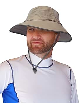 Sun Protection Zone Unisex Booney Sun Hat (Khaki with Olive