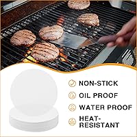 Vista 2 de GWHOLE 500 piezas de papel encerado antiadherente de 4.3 pulgadas, papel de hamburguesa de grado alimenticio, hojas de papel de pergamino