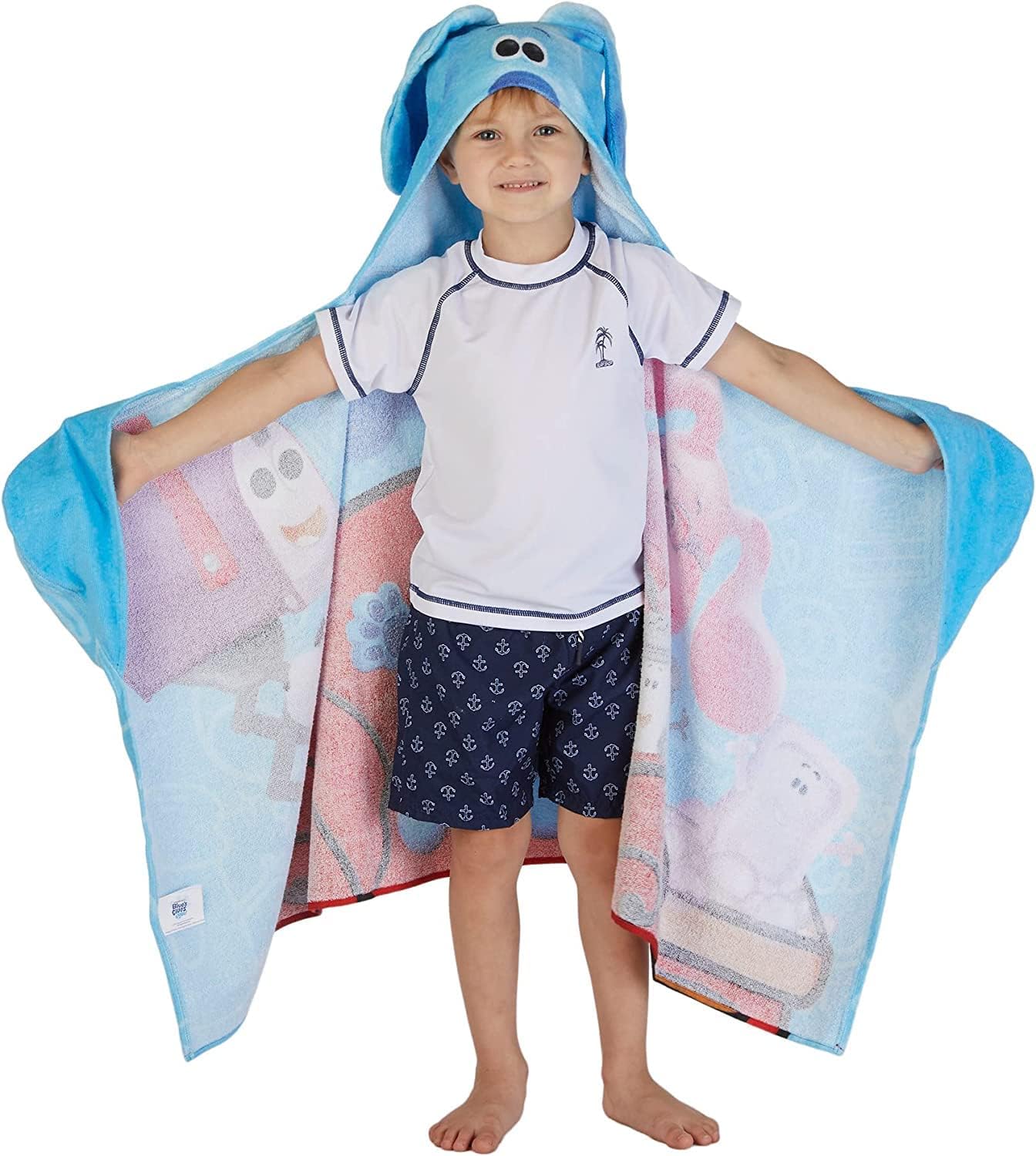 Franco Blues Clues Bath/Pool/Beach Soft Cotton Terry Hooded Towel Wrap, 24 in x 50 in - Image 3