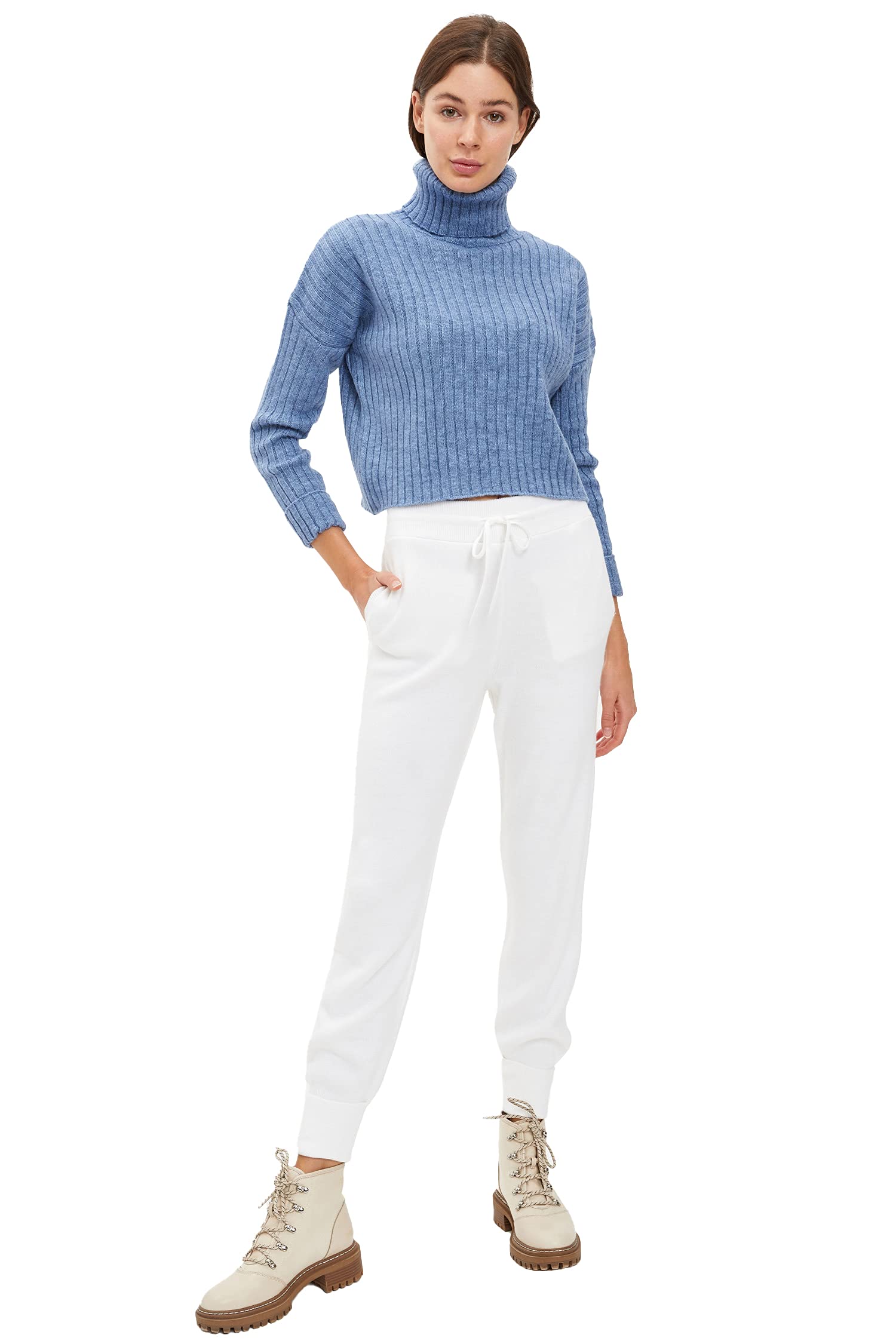Beli Bağcıklı Relax Fit Triko Jogger Pantolon