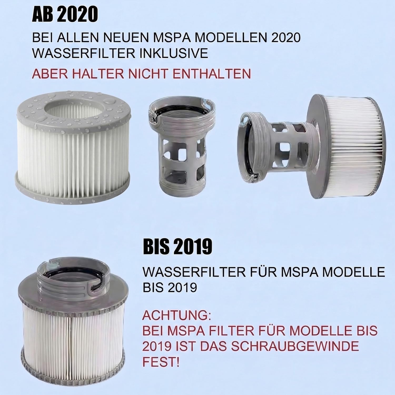 12er Set Ersatzfilter für MSPA Whirlpool-Filter-Kartuschen, Filter für Whirlpoal, für Heiße U-Boote und Spa, für Aufblasbare Pools - Wasserfilter Modell ab 2020