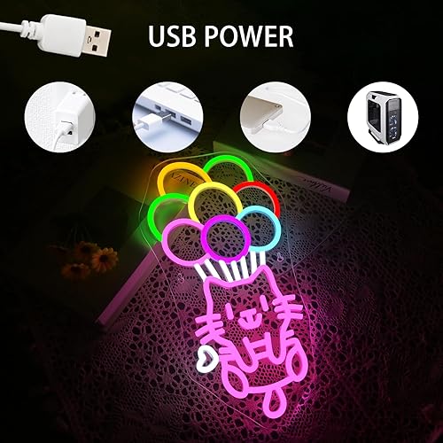 Miniatura 6 de Letrero de neón de bola de gato para decoración de pared, bola de luz de neón para dormitorio, adecuado para aula, libro, fiesta, biblioteca, Gato