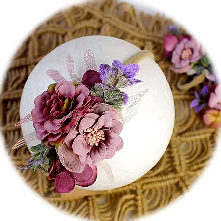 Amazon Co Jp Bespeture ニューボーンフォト 写真 撮影 道具 ベビーヘアバンド 髪飾り 手作り ヘアアクセサリー 作り花 赤ちゃん お祝い 記念撮影 011 ベビー マタニティ