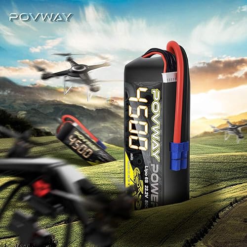 Miniatura 5 de 4500mAh 22.2V 50C 6S Lipo Batería con EC5 Plug para X Class Drone Racing 70MM 8MM 90MM EDF RC Quadcopter Avión Helicóptero Coche Camión Barco RC