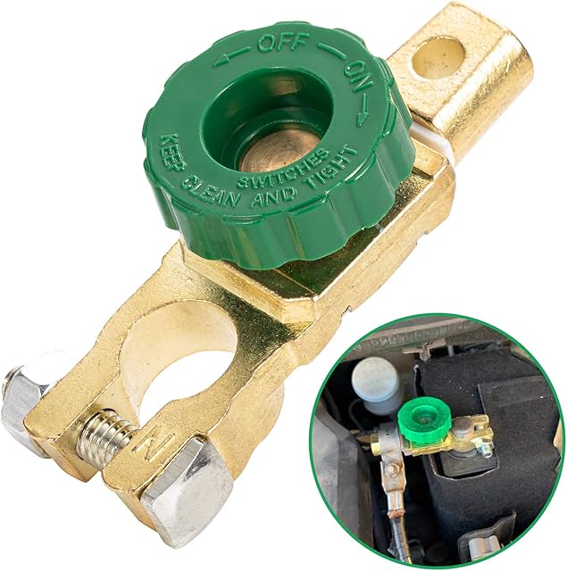 CZC AUTO Battery Quick Disconnect Switch Top Post Switch Cut/Shut Off Switch Battery Master Isolator Switch for Boat Car Truck RV Camper Tractor Vehicles