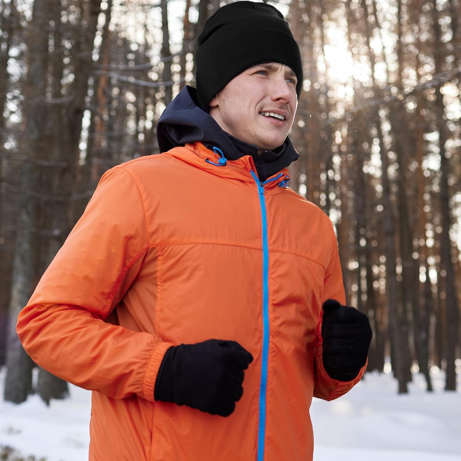 Womens Winter Hat Scarf Gloves Set, Thick Beanie Glove Neck Warmer for Women Men, Warm Winter Stretchy Knit Gloves Hat - Image 5