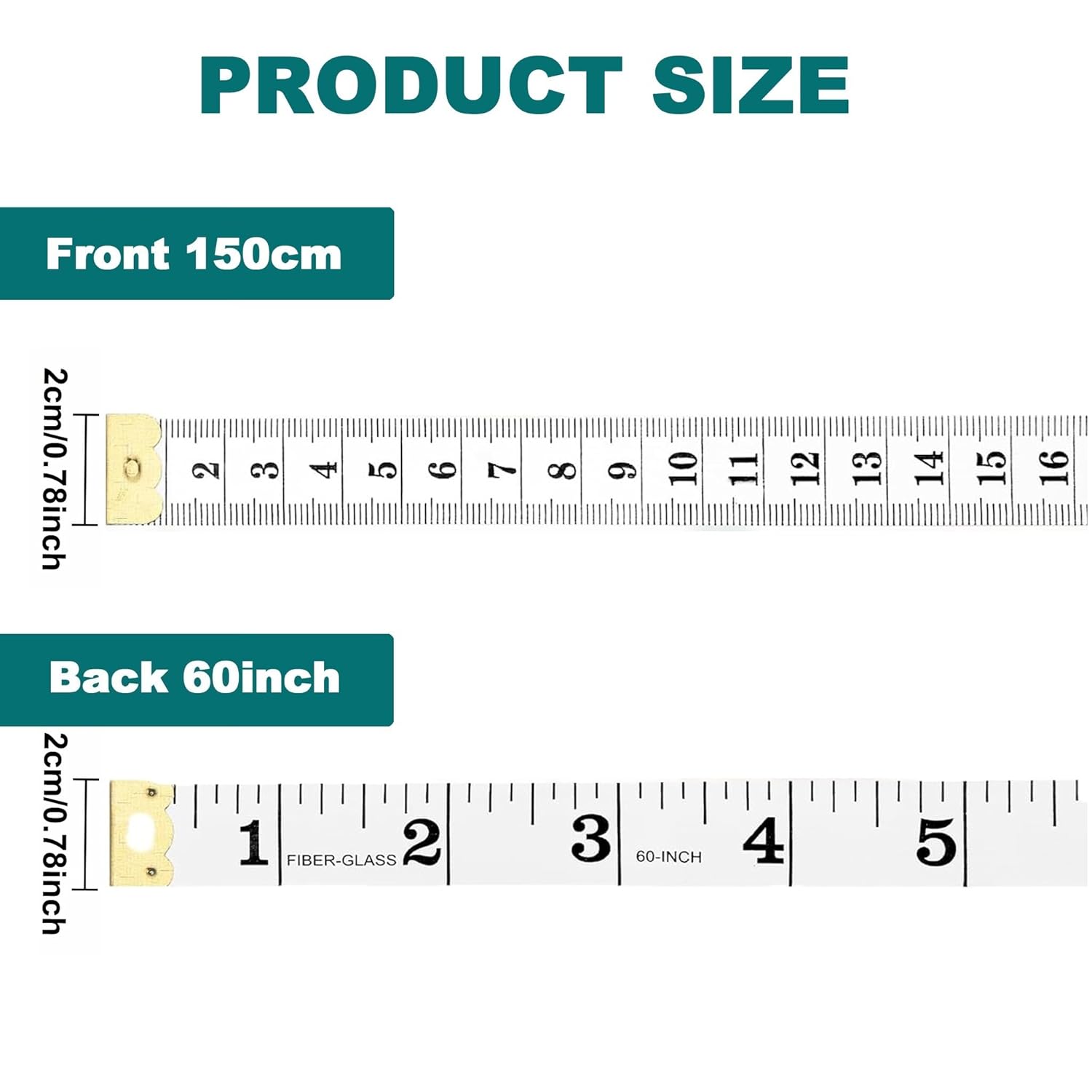Soft Tape Measure for Body Measurements 3 Pack, 60 Inch Flexible Measuring Tape for Body – Dual Scale Inch/cm, Fabric Tape Measure for Sewing, Tailor, Seamstress, Clothing & Waist Measuring