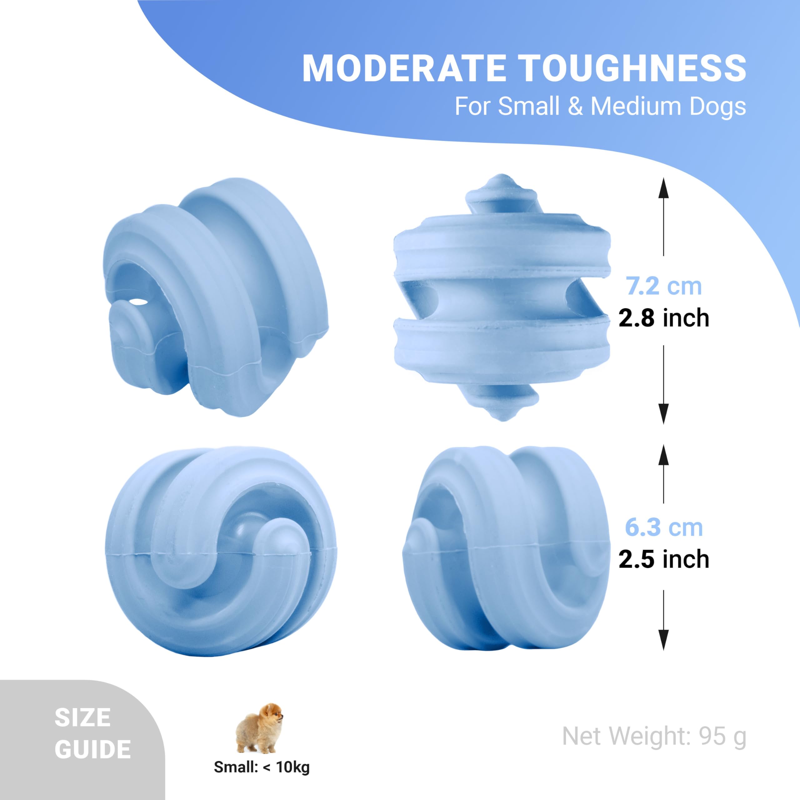 PetDreamHouse Geo-Hex Gentle Lickable Dog Enrichment Toy, Soft Calming Sensory Toy with Textured Grooves - Image 2