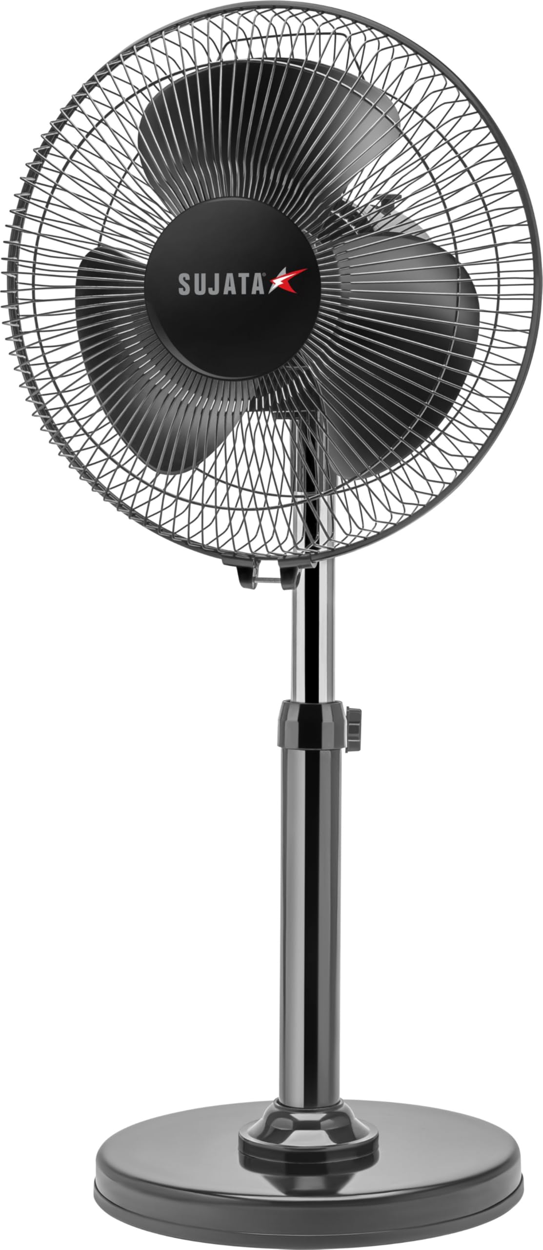 Sujata High Speed Premium Pedestal Fan 300mm | 2 Year Warranty | Stand Fan for Home | 2000 RPM | 100% Copper Motor, Oscillating Pedestal Fan with High Air Delivery, 3 Speed Control (SPF09 HS - Black)-image-5