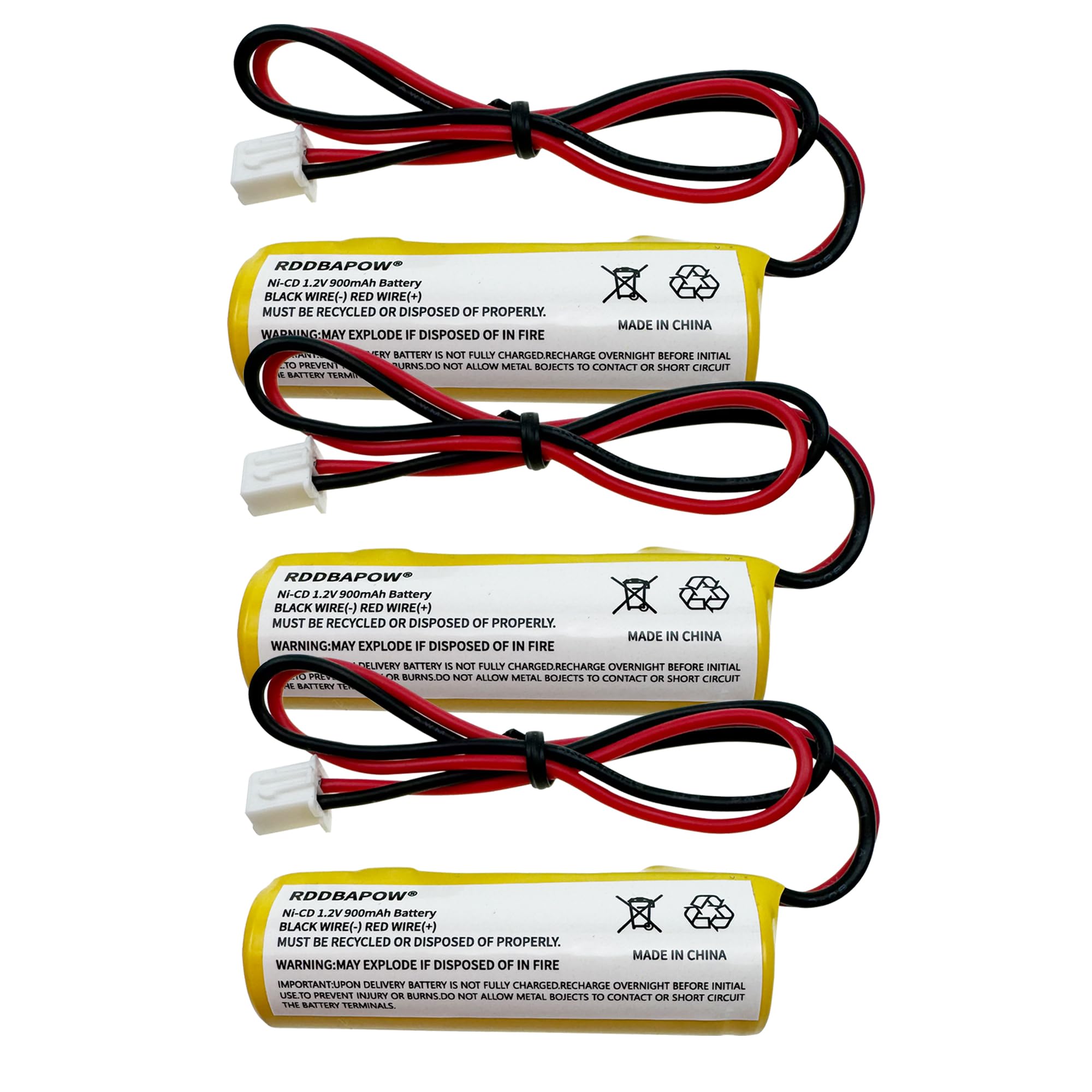 com: RDDBAPOW 1.2v 900mAh Ni-CD Exit Sign Emergency Battery