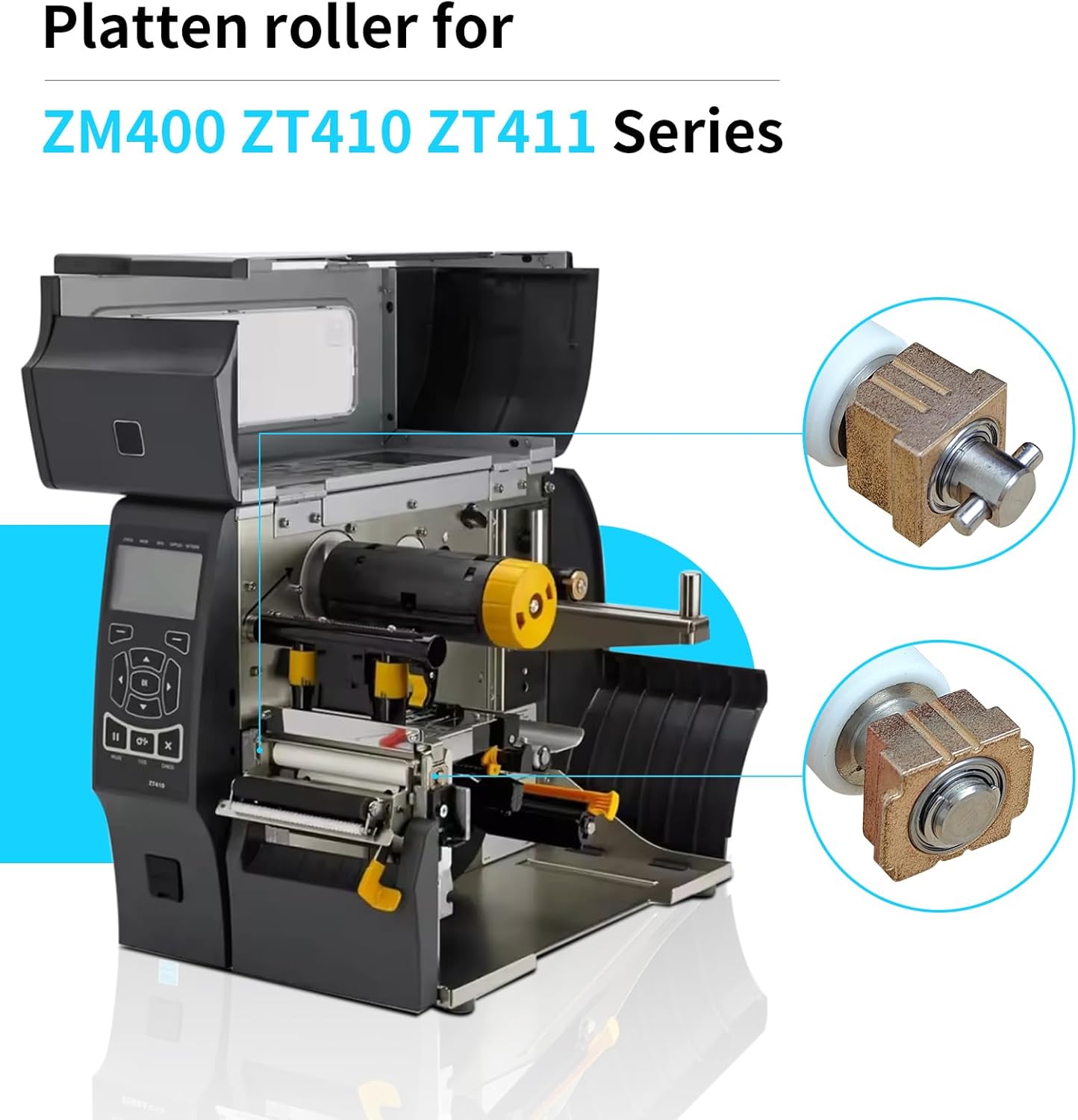 P1058930-080 Kit Platen Roller Replacement for Zebra ZT410 ZM400 ZT411 Label Printer Transfer 203dpi 300dpi 600dpi 79815M Platen Rollers Kit (1) - Image 4