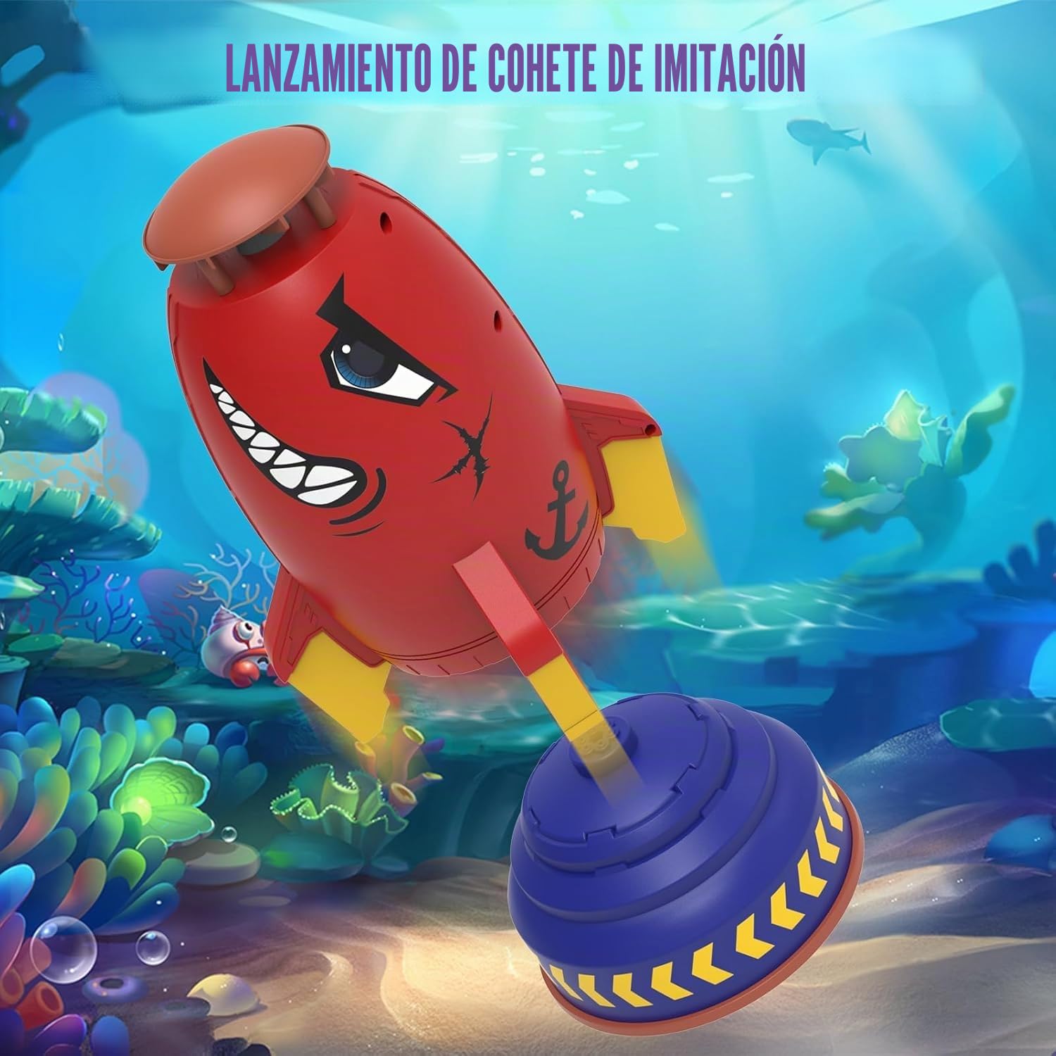 Cohete Aspersor De Agua para Niños, Aspersor 360° De Jardín, Juguete De Agua Cartoon con Conexión De Manguera, Rociador para Césped, Diversión De Verano Exterior