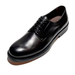 Ferragamo Mens Black Leather Round Toe Welted Oxford Dress Shoes Salvatore
