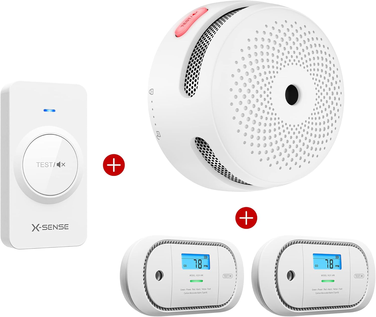 XSense Wireless Interconnected Smoke Detector Fire Alarm XS01WR(1