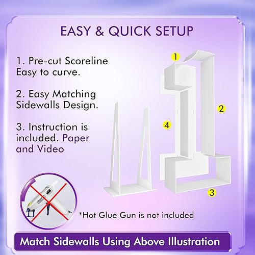 Vista 195 de Marco de números iluminados de 4 pies precortado, números de marquesina gigante, números 7, números de mosaico para globos, decoraciones de Número