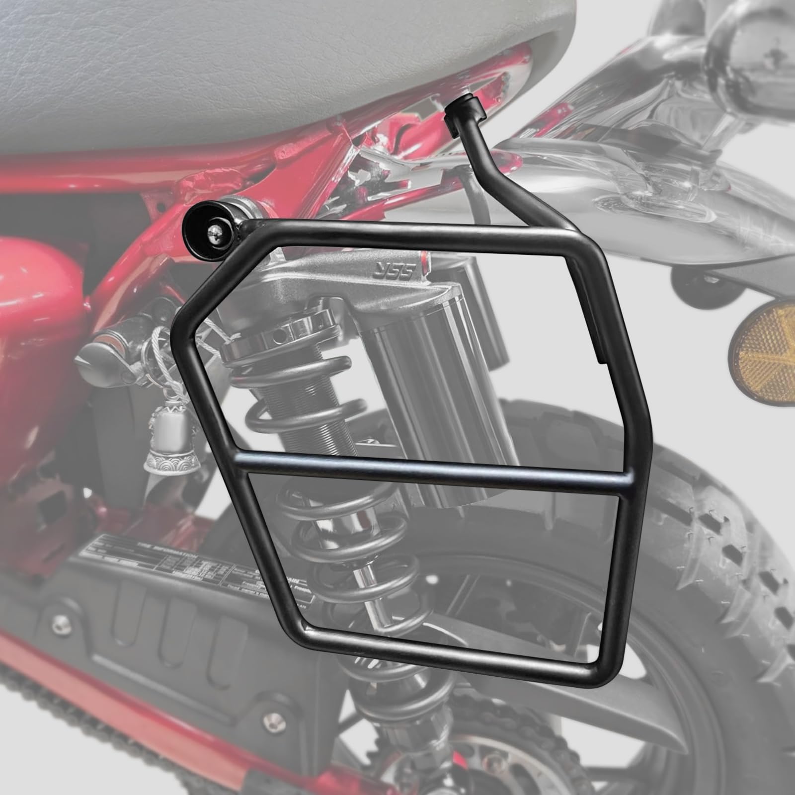 Motorrad-Kofferhalterung für die Linke Seite, Halterung für die Linke Satteltasche, Schutzhalterungen, Befestigungssatz für Seitentaschen, kompatibel mit Honda Monkey 125 Z125 2018-2025