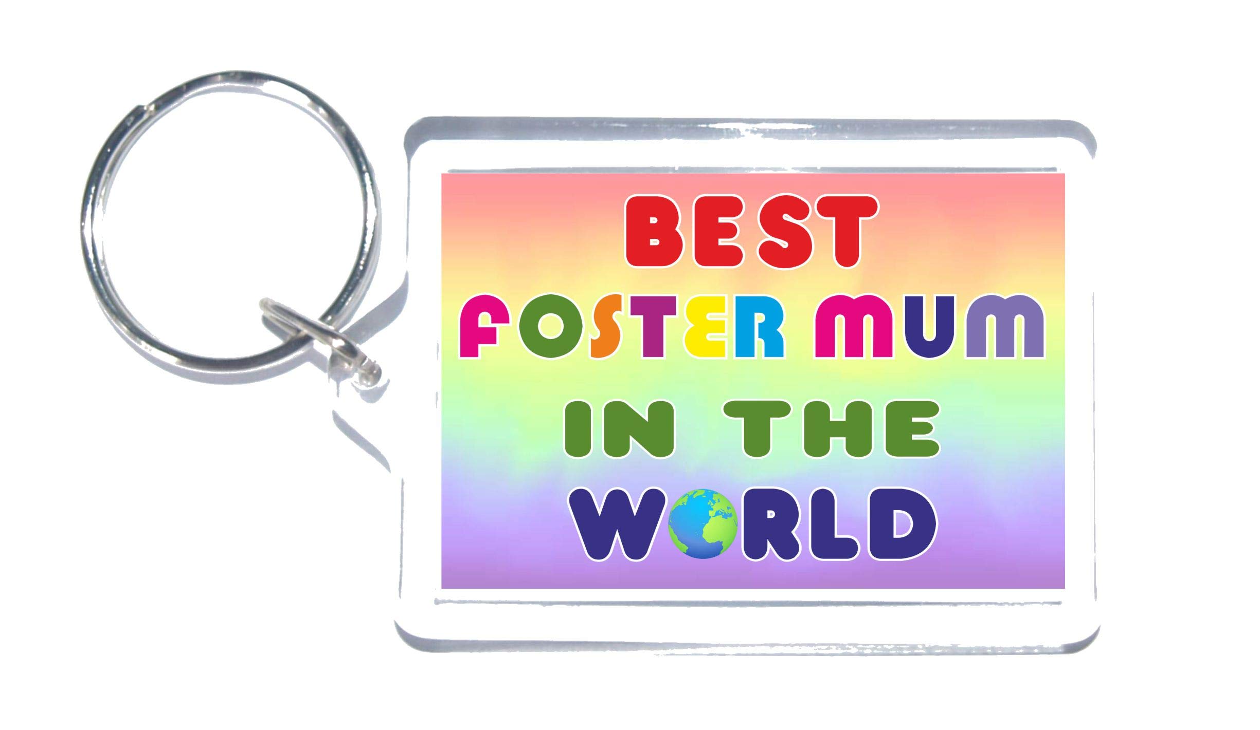 Clare's Cosmetics Multicoloured Gift For Foster Mum – Best In The World – Novelty Keyring Present
