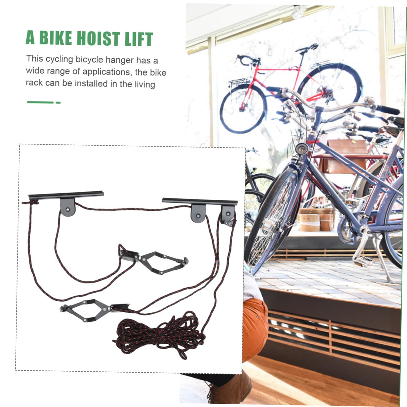 Abaodam Gancho para Colgar Bicicletas de Acero y Abs Diseño Ligero y Estable para Almacenamiento Interior en Garaje o Casa Color Aleatorio