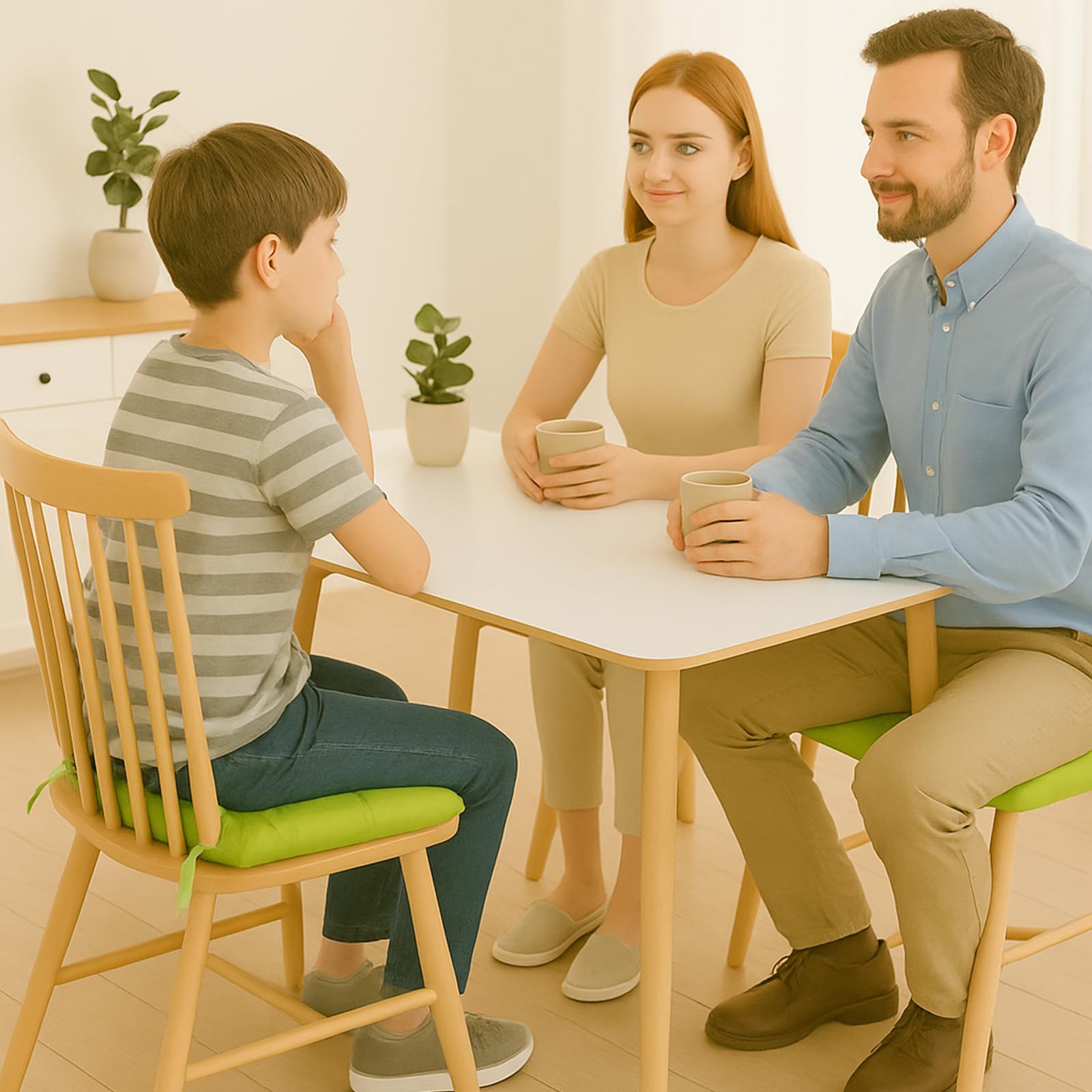 Cushion Chair Pad Cushions, Tie-on Dining Chair Pads, 38x38x5 cm Hypoallergenic Soft Polyester Tie-on Chair Pads, Wide - Image 7
