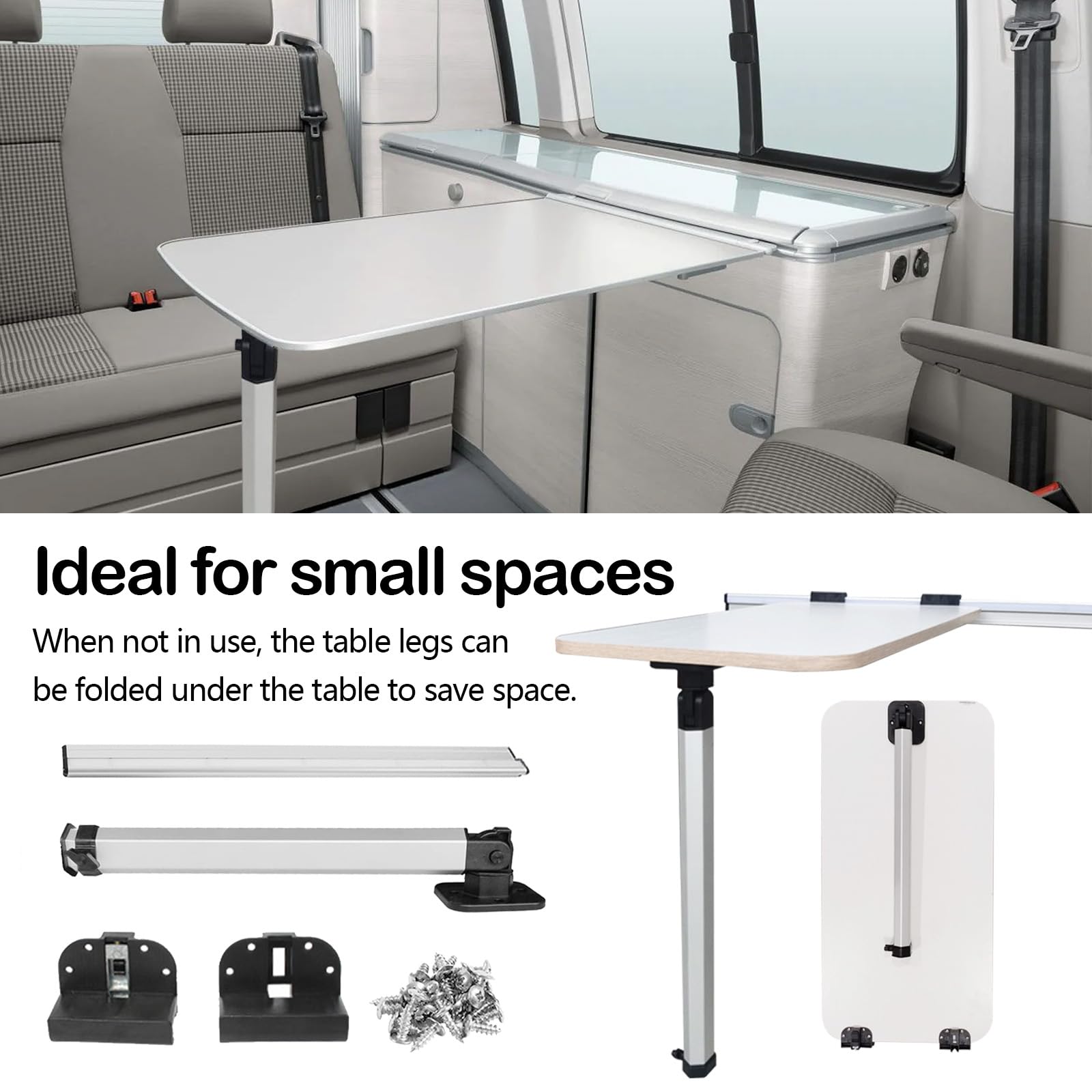 Pata De Mesa Extraíble Y Riel Deslizante Para Autocaravanas Y Yates, Pata De Mesa Plegable 51,5-78 cm Telescópica Para Autocaravanas Rieles Guía De 50 cm Soporte De Base Para Mesa De Autocaravana