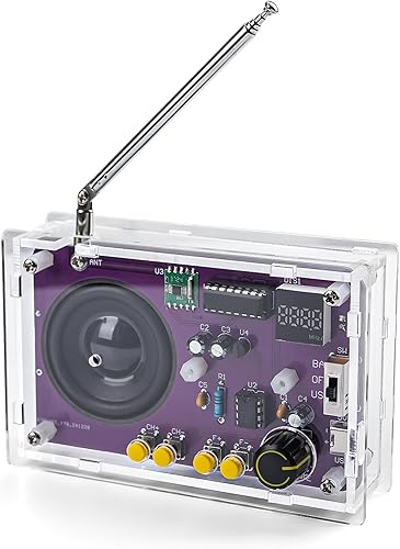 Radio with 2inch Speaker and Acrylic Case - Tech Gifts For Teens