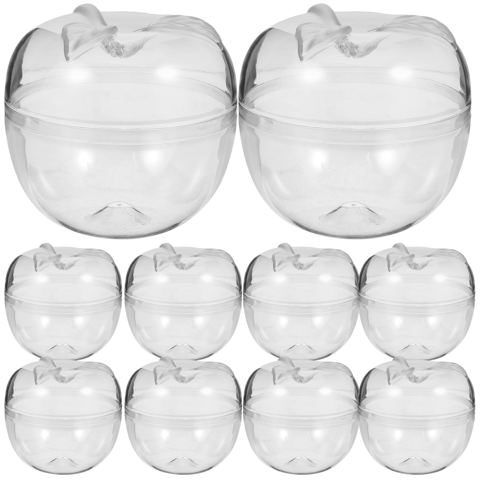 Caja de Dulces Navideña Transparente de Plástico 10 Piezas