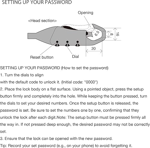 Miniatura 5 de CROPS Q5-COCON - Cable de bloqueo de bicicleta amarillo de 6 pies, 3 dígitos reiniciable, diseño compacto, fácil de transportar, cable de bloqueo de