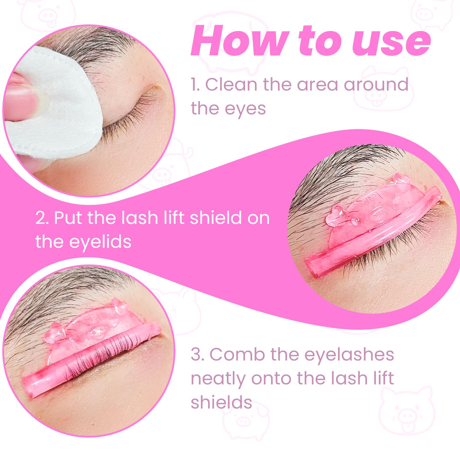 Libeauty Eyelash Lift Pads, Lash Lift Shields, Reusable Lash Lift Pads, 4 Size, Silicone Lash Lift Rods for Salon and Home Use - Image 2