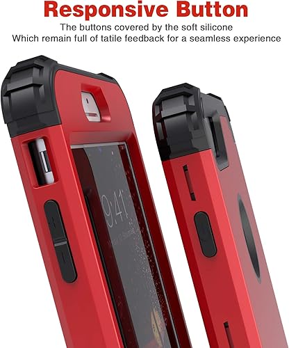 Miniatura 8 de IDweel Funda para iPhone 8 Plus, para iPhone 7 Plus con protector de pantalla de vidrio templado, 3 en 1, a prueba de golpes, delgada, híbrida,