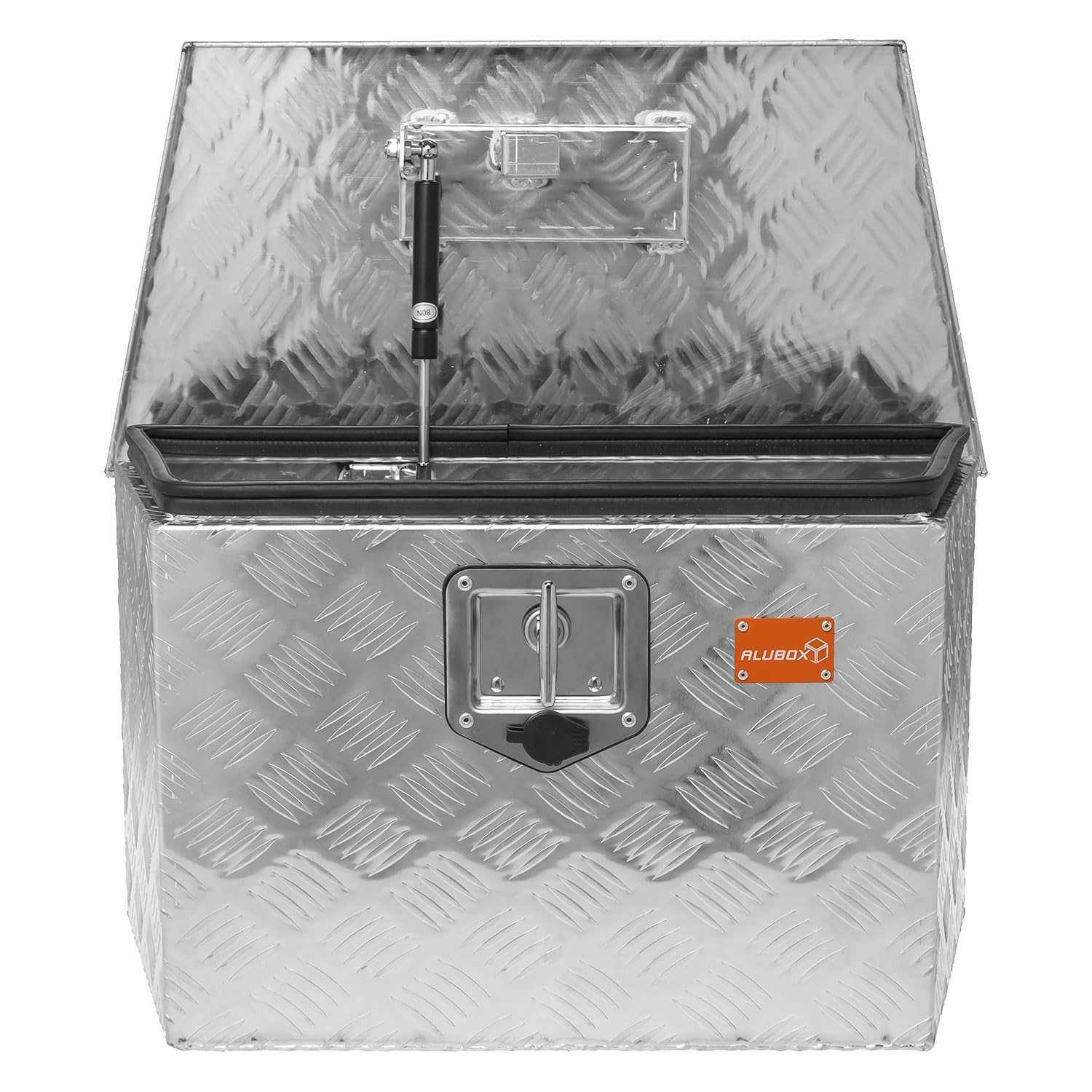 ALUBOX Riffelblech Deichselbox für PKW Anhänger - Anhängerbox 1,5 mm Aluminium 62/50 x 36 x 29 cm