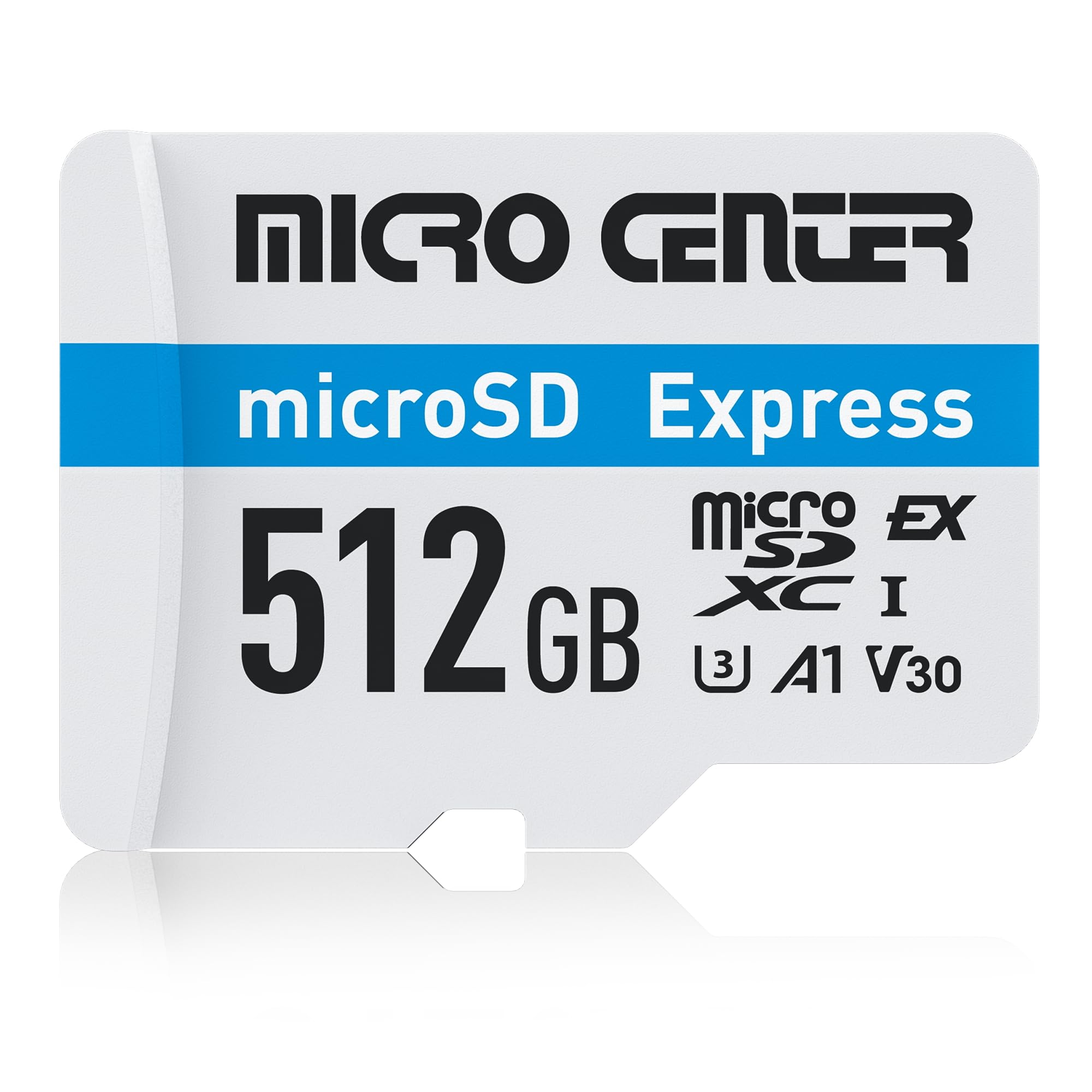 Micro Center 512GB UHS-I U3 V30 A1 MicroSD Express Memory microSDXC Card