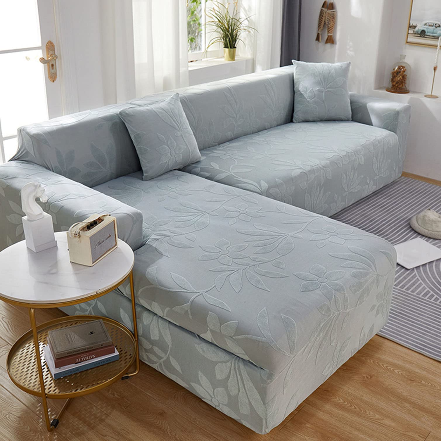 Amazon｜ストレッチ ソファスリップカバー L型, 滑り止め セクショナル