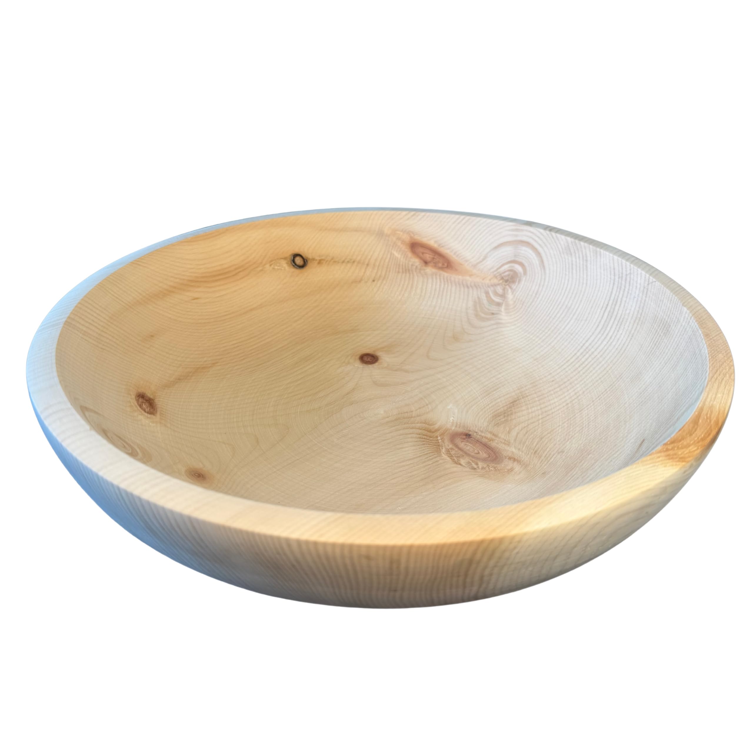 Generisch Zirbenschale 40cm – gedrechselt & naturbelassen – Holzschüssel aus Zirbenholz – Aromaschale aus Zirbe – Deko & Küchen Schale