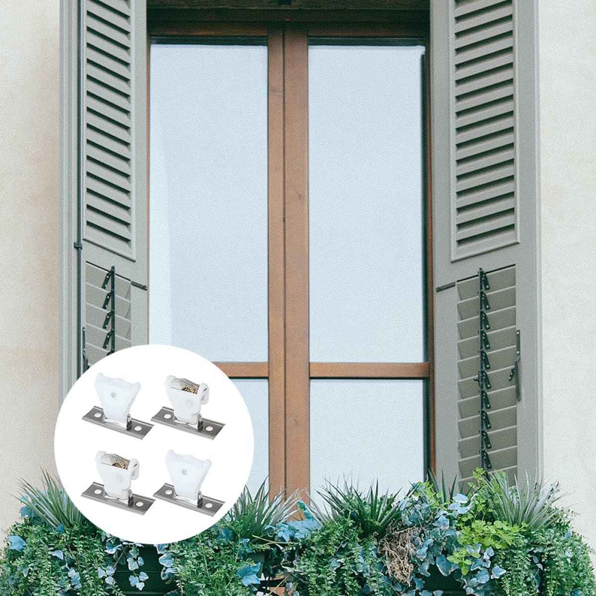 Housoutil Set Fermacorda per Tende Romane e Veneziane in Plastica Bianca Design Raffinato per Fissaggio Tende Domestiche Senza Corda