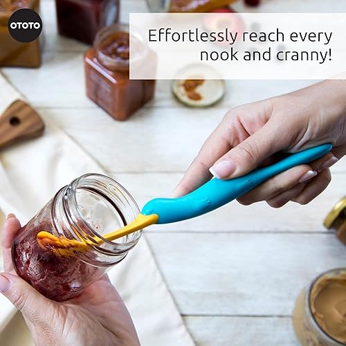 Miniatura 11 de OTOTO Espátula raspadora de tarros, raspador de silicona, accesorios de cocina bonitos, accesorios de cocina únicos y divertidos para amantes