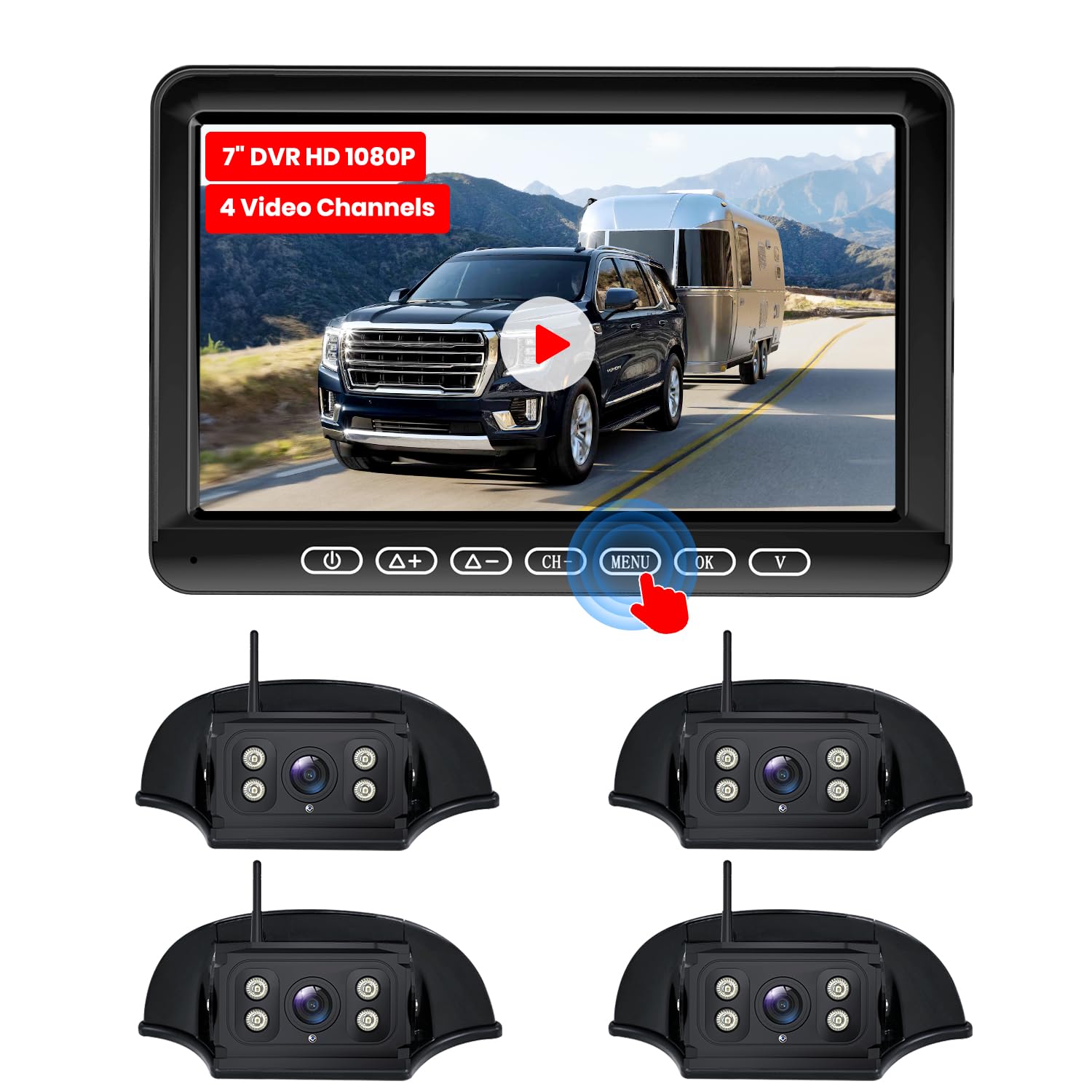 Wireless Backup Camera For Furrion Rv 7 Inch Hd 1080p | INDIA