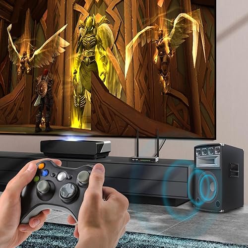 Miniatura 9 de TIMBOOTECH Transmisor y receptor HDMI inalámbrico de 820 pies, hasta 8 receptores, KVM, control remoto IR, salida de bucle HDMI, extensor