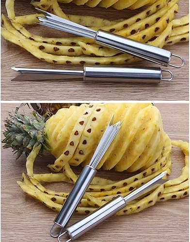 Miniatura 6 de DOITOOL 4 piezas de pelador de ojos de piña, herramienta de acero inoxidable, cortador de frutas para el hogar y la cocina