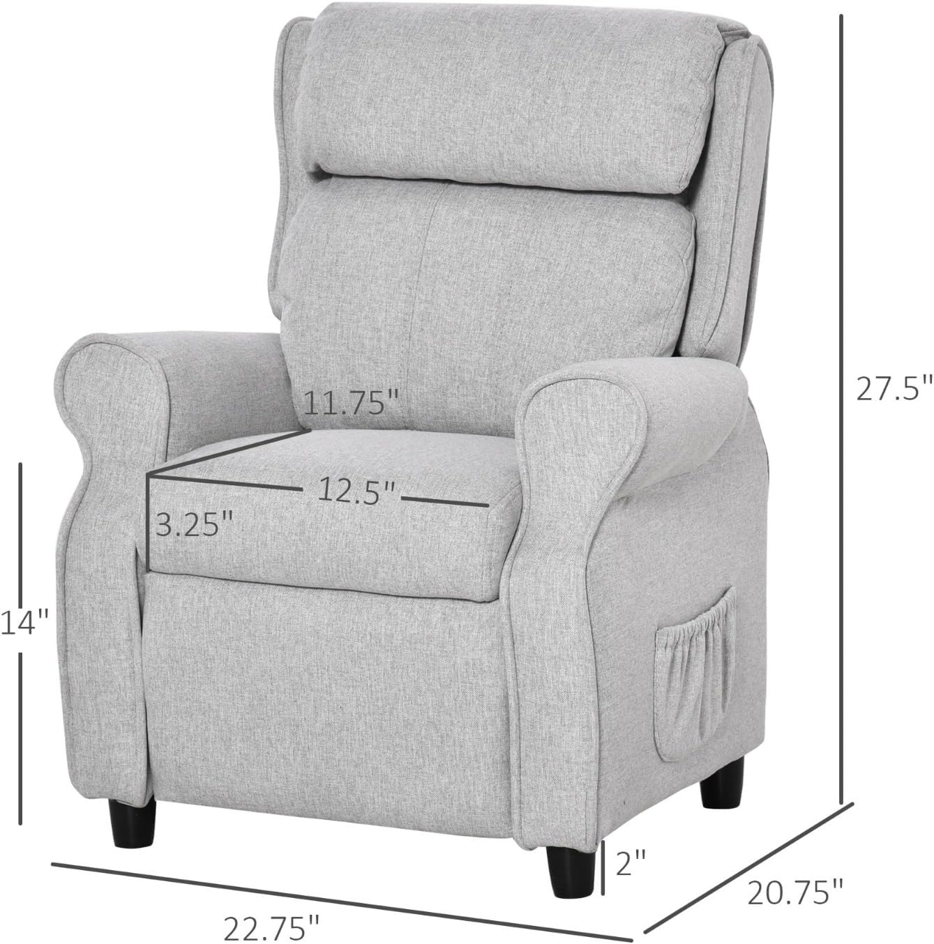 Kids Recliner Chair for Ages 3-5, Safe and Comfortable Children's Lounge Chair