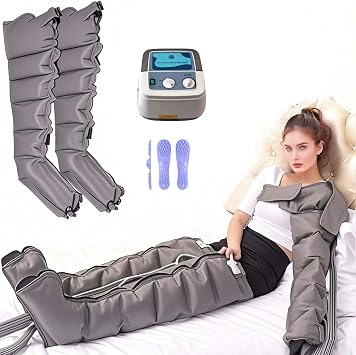 Pressotherapy Machine For Home With 6 Cavities, Lymphatic Drainage, Electric Legs Air Compression Massager, Waist Arm Leg Foot Massage Relax Blood Circulation,2legs