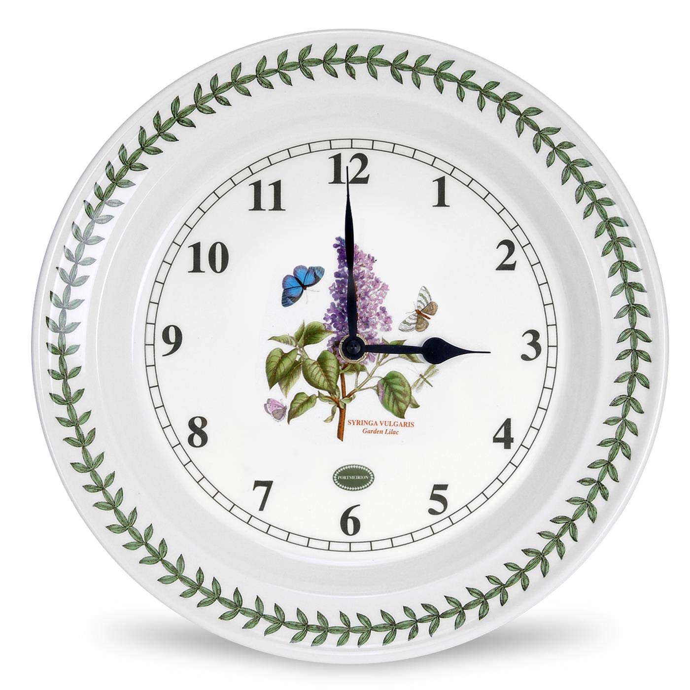 Portmeirion Botanic Garden - Horloge murale Lilas, décor fleuri