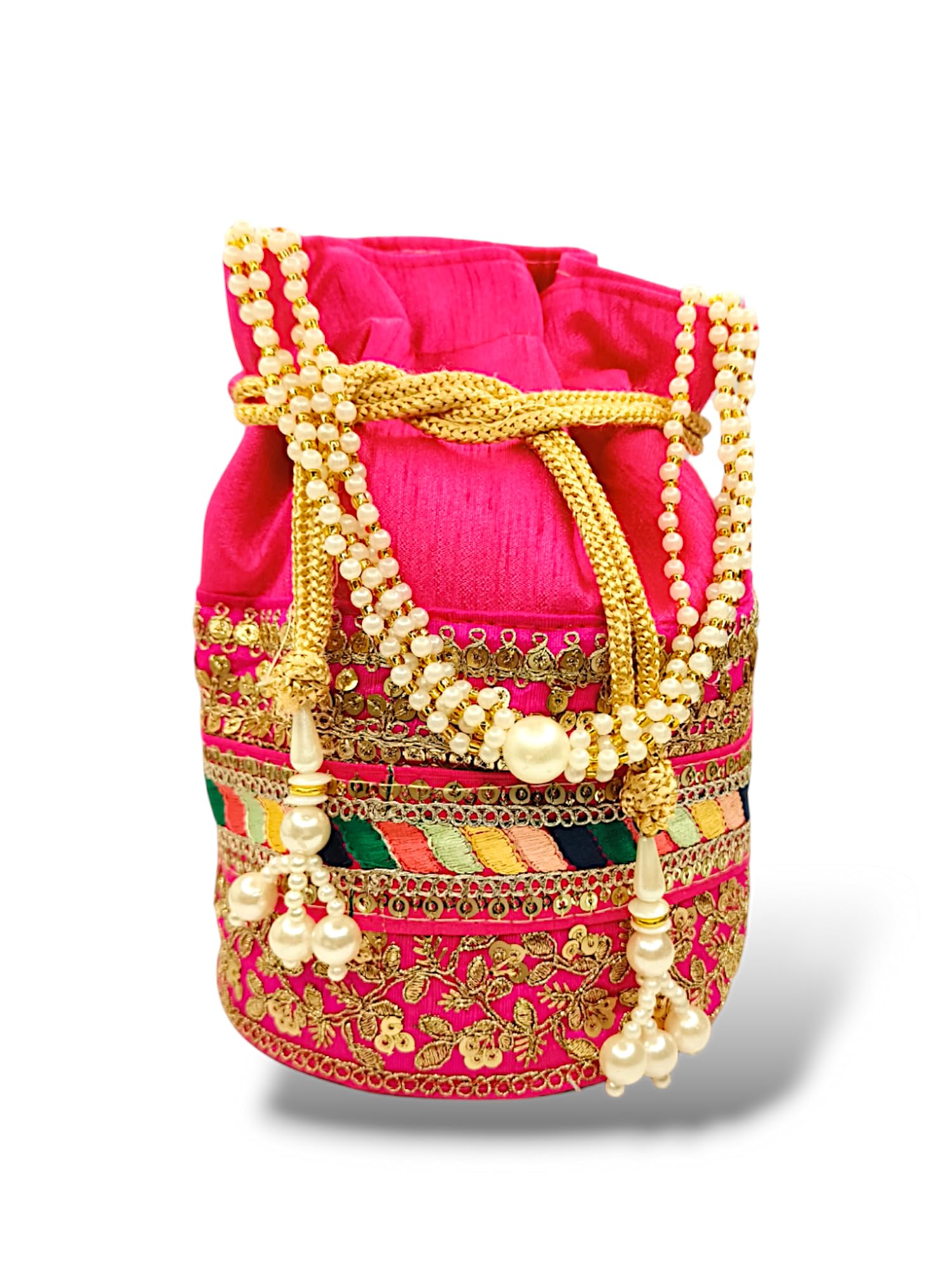 Elegant Potli Bags for Women – Raw Silk Fabric with Intricate Embroidery, Beads & Sequins – Perfect for Weddings, Parties, & Festive Occasions-picture-30