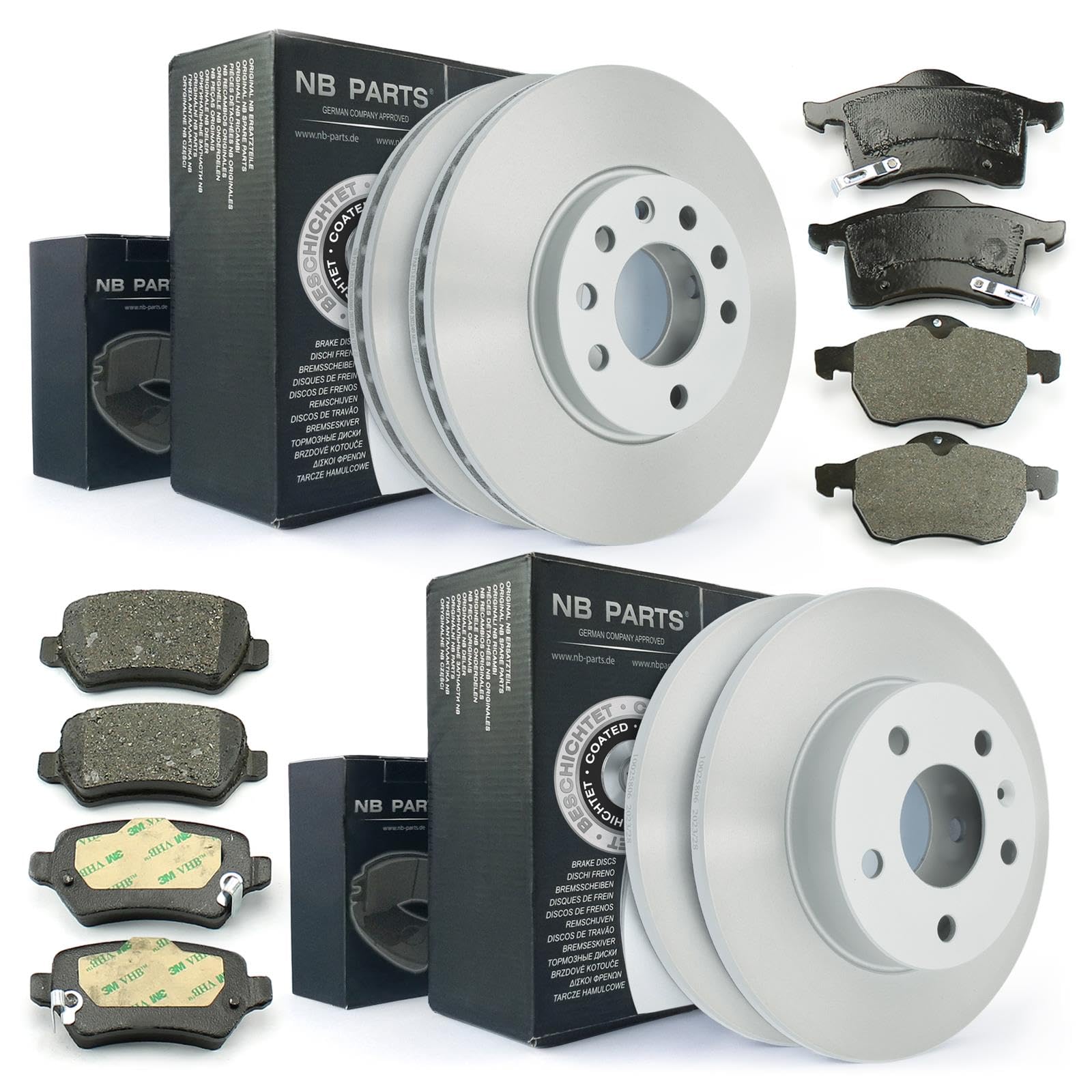 Discos de freno/freno Ø280 + pastillas de freno delantero + trasero NB Parts Germany 10041893