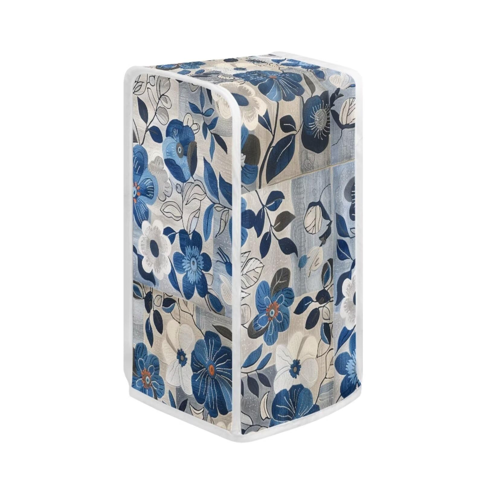 Wiryuouvt Blue Flower Desk Cover for Tall Can Opener Can Opener Cover Sets Small Appliance Covers Kitchen Appliance Covers Can Opener Cover Decorations Dust Cover